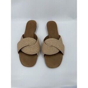 Eric Javits Tan Woven Sandals